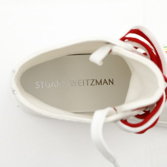 Stuart Weitzman White and Red Sneakers - Picture 7 of 16